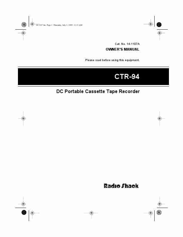 Radio Shack Cassette Player CTR-94-page_pdf